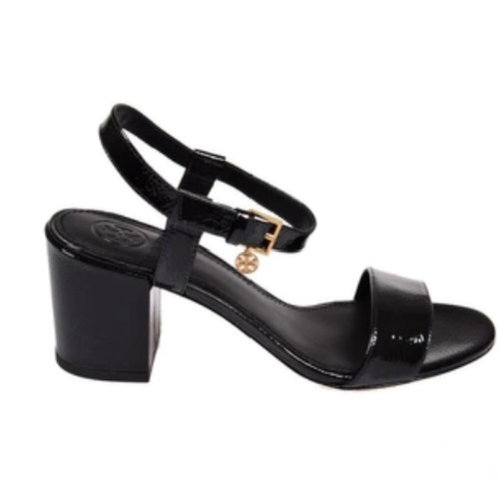 Tony Burch LAUREL 65MM BLACK size 6.5 - missing right ankle strap